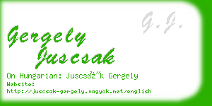 gergely juscsak business card